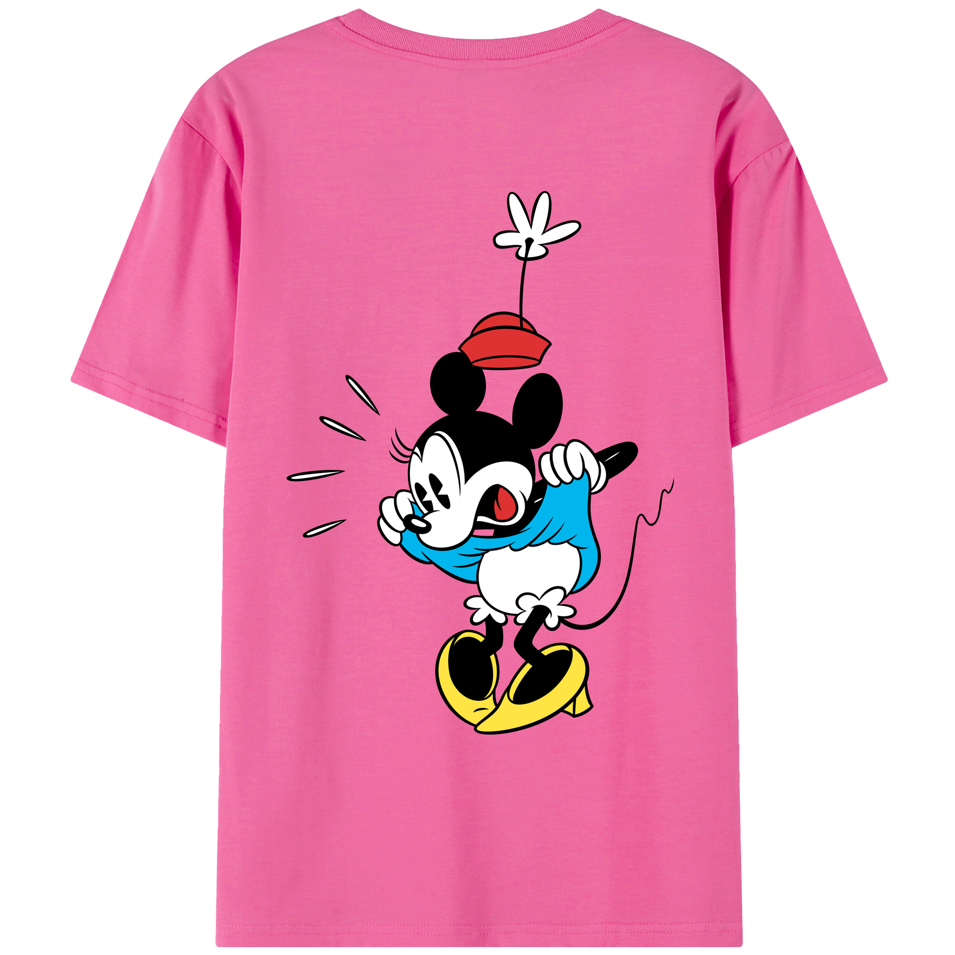 （画像用） ミッキーマウス Mickey Mouse レディース半袖Tシャツ(バックプリント)